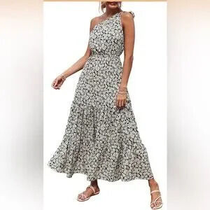 One Shoulder Maxi Dress